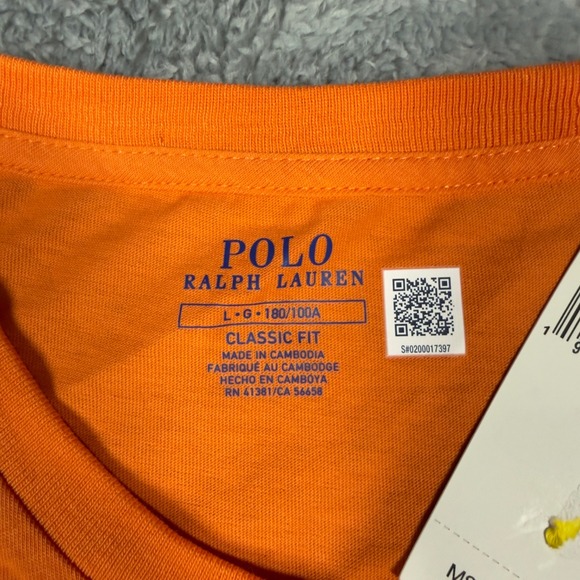 Polo Ralph Lauren T-Shirt Mens L Orange Classic Fit Crewneck 710671426313 NEW - Picture 2 of 9